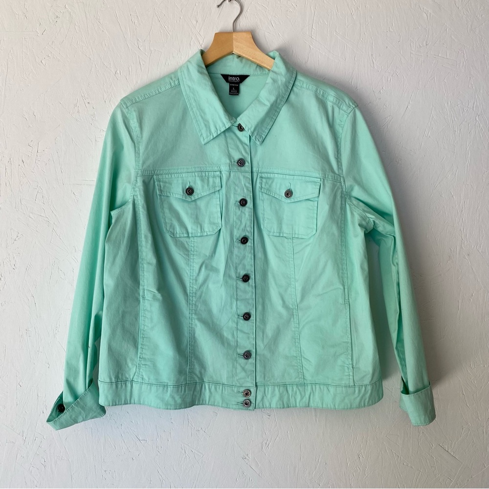 Intro Lime Green Jean Jacket Large